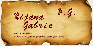 Mijana Gabrić vizit kartica